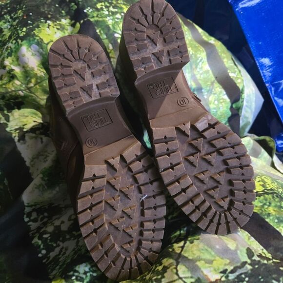 Time and Tru Lace Up Ankle Boots Brown Size 10 Combat Style Low Heel Womens - Picture 4 of 7